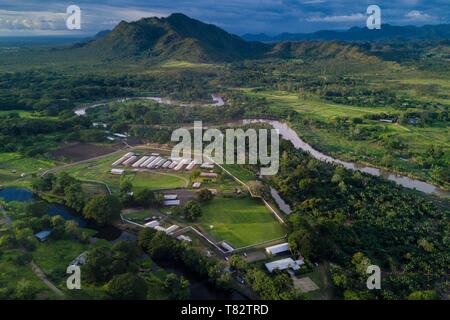 Papua-neuguinea, Golf von Papua, National Capital District, Port Moresby Stadt, bomana Gefängnis, maximale Sicherheit Bereich (Arial Bild) Stockfoto