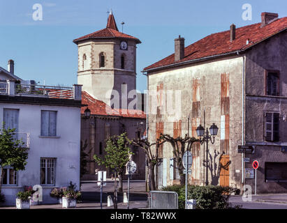 Die Marktgemeinde Maubourguet in der Abteilung der Hautes-Pyrenees. Frankreich Stockfoto