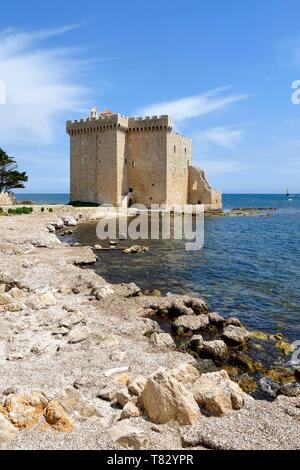 Frankreich, Alpes Maritimes, Lerins Inseln, Saint-Honorat Insel, Abtei von Lerins, ehemalige befestigte Kloster aufgewachsen in 1073 Stockfoto