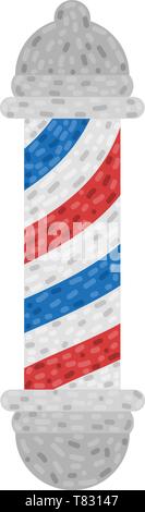 Barber pole Flachbild-Symbol, barbershop Zeichen auf weißem Hintergrund Stock Vektor