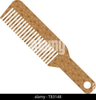 Haare kämmen Vektor flachbild Symbol auf weißem Hintergrund Stock Vektor