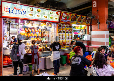 Hawker Chan's Michelin Stern Hawker Stall, Chinatown Complex, Chinatown, Singapur, Südostasien Stockfoto