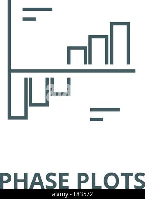 Phasenzeichnungen vektor Symbol Leitung, lineare Konzept erläutern, Zeichen, Symbol Stock Vektor