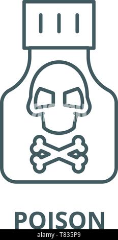Gift vektor Symbol Leitung, lineare Konzept erläutern, Zeichen, Symbol Stock Vektor
