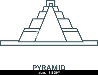 Pyramide vektor Symbol Leitung, lineare Konzept erläutern, Zeichen, Symbol Stock Vektor