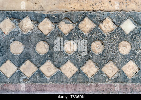 Marmor-Intarsien in der Chiesa San Matteo, Genua, Ligurien, Nordwestitalien Stockfoto