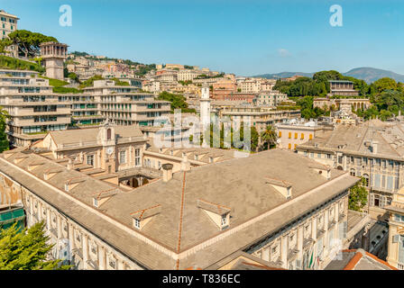 Blick auf Genua, Ligurien, Nordwestitalien Stockfoto