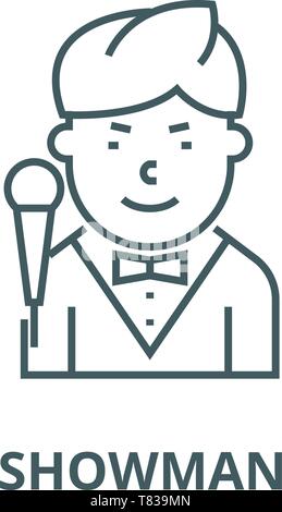 Showman vektor Symbol Leitung, lineare Konzept erläutern, Zeichen, Symbol Stock Vektor