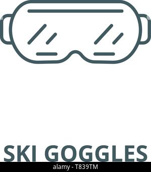 Skibrillen vektor Symbol Leitung, lineare Konzept erläutern, Zeichen, Symbol Stock Vektor