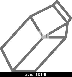 Milch pack, Papier, für Saft Symbol Leitung. Stock Vektor