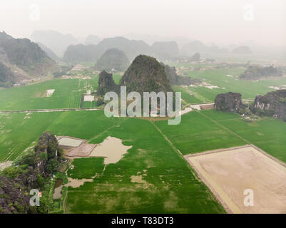 Luftaufnahme von von Hang Mua, Ninh Binh, Vietnam Stockfoto