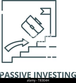 Passive anlage Vektor Symbol Leitung, lineare Konzept erläutern, Zeichen, Symbol Stock Vektor