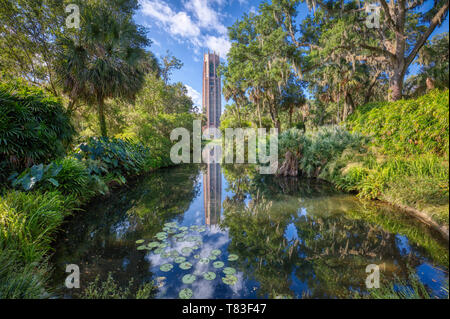 Bok Tower Gardens auch als Bok Bergsee Sanctuary und Singen Turm in Seen Wales Polk County Florida in den Vereinigten Staaten bekannt Stockfoto