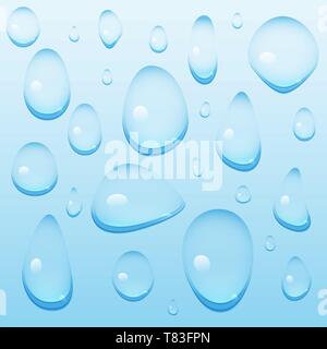 Vektor einrichten von blue water drops Stock Vektor