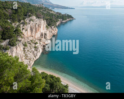 Scenics Landschaft Strand Nugal an der Makarska Riviera in Kroatien Stockfoto