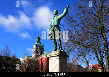 Statue von Karl XII., die Könige Gärten, Norrmalm, Stromkajen, Stockholm, Schweden, Europa Stockfoto