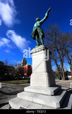 Statue von Karl XII., die Könige Gärten, Norrmalm, Stromkajen, Stockholm, Schweden, Europa Stockfoto