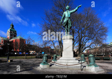 Statue von Karl XII., die Könige Gärten, Norrmalm, Stromkajen, Stockholm, Schweden, Europa Stockfoto