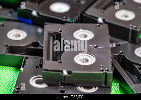 Vintage Mini-DV-Kassetten - Vintage Technologie Konzept. Stockfoto