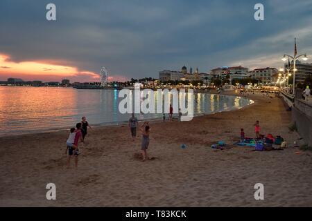 Frankreich, Var, Saint Raphael, Promenade René Coty, veillat Strand Stockfoto