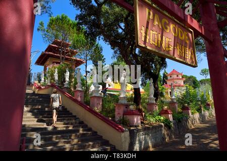 Frankreich, Var, Frejus, ehemaliger Gallieni Militärlager, Hông Hiên Tu Pagode, ein buddhistischer Tempel 1917 durch Indochinesischen französische Soldaten gebaut Stockfoto