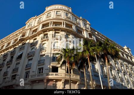 Frankreich, Alpes Maritimes, Cannes, Fassade des ehemaligen Miramar Palace Stockfoto