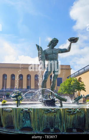 Poseidon Statue in Göteborg Stockfoto