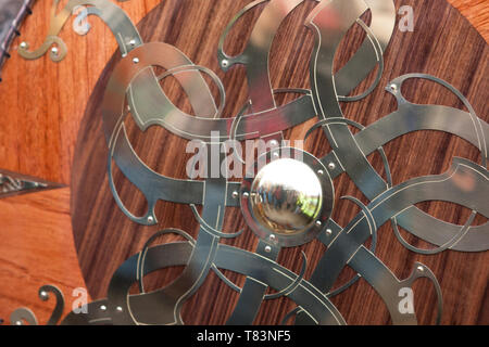 Die 2011 Up Helly Aa-Schild. Up Helly Aa ist eine Viking Fire Festival einzigartig auf den Shetland Inseln, nördlich von Schottland, Großbritannien. Stockfoto