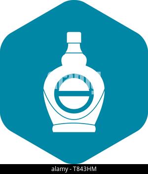Ahornsirup in Glasflasche Symbol, einfachen Stil Stock Vektor