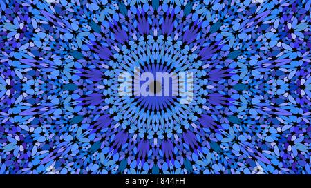 Blauer Stein Mosaik mandala Muster Hintergrund - abstrakt Vector wallpaper Stock Vektor