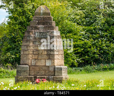 Schlacht von prestonpans Gedenkstätte mit 1745 Datum der Jacobite Rebellion, Prestonpans, East Lothian, Schottland, Großbritannien Stockfoto