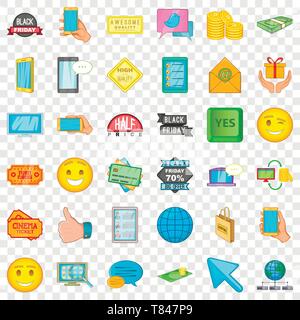 Online kaufen Symbole, Cartoon Stil Stock Vektor