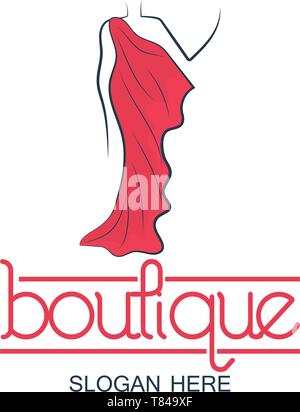 Boutique logo mit Text Platz für Ihr Slogan Slogan, Vector Illustration Stock Vektor