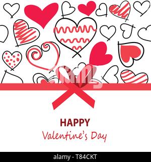 Happy Valentinstag-Grußkarte Stock Vektor