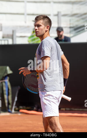 Borna Coric (CRO) während seines Trainings während Internazionali BNL D'Italia Italian Open auf dem Foro Italico, Rom, Italien Am 10. Mai 2019. Foto von Giuseppe Maffia. Stockfoto