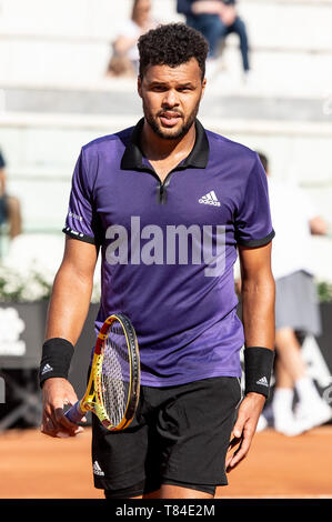 Jo-Wilfried Tsonga (FRA) in Aktion während seiner Ausbildung Sitzung während Internazionali BNL D'Italia Italian Open auf dem Foro Italico, Rom, Italien Am 8. Mai 2019. Foto von Giuseppe Maffia. Stockfoto