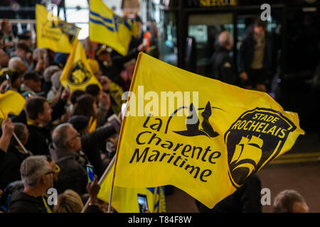 St James Park, Newcastle, UK. 10. Mai, 2019. European Challenge Cup rugby Finale, ASM Clermont Auvergne gegen La Rochelle, La Rochelle fans Credit: Aktion plus Sport/Alamy leben Nachrichten Stockfoto