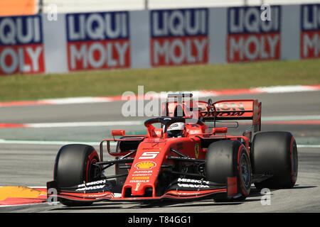 Circuit de Barcelona-Catalunya, Barcelona, Spanien. 10. Mai, 2019. Formel 1 Grand Prix von Spanien, Freitag Freies Training; Scuderia Ferrari, Sebastian Vettel Quelle: Aktion plus Sport/Alamy leben Nachrichten Stockfoto