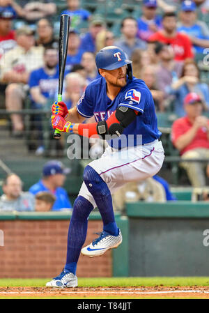 Mai 04, 2019: Texas Rangers rechter Feldspieler Hunter Pence #24 während ein MLB Spiel zwischen den Toronto Blue Jays und der Texas Rangers bei Globe Life Park in Arlington, TX Texas besiegte Toronto 8-5 Albert Pena/CSM. Stockfoto