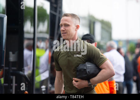 Derby, Großbritannien. 11. Mai, 2019. Adam Forshaw vor dem SkyBet Meisterschaft Endspiel semi final Match zwischen Derby County und Leeds United im Pride Park, Derby am Samstag, den 11. Mai 2019. (Quelle: Pat Scaasi | MI Nachrichten) nur die redaktionelle Nutzung, eine Lizenz für die gewerbliche Nutzung erforderlich. Keine Verwendung in Wetten, Spiele oder einer einzelnen Verein/Liga/player Publikationen. Foto darf nur für Zeitung und/oder Zeitschrift redaktionelle Zwecke verwendet werden. Credit: MI Nachrichten & Sport/Alamy leben Nachrichten Stockfoto