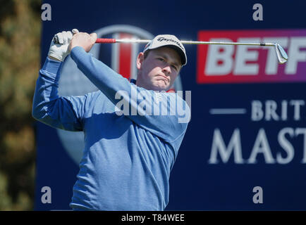 Hillside Golf Club, Southport, England, UK. 11. Mai, 2019. Betfred britischen Meister, bewirtet von Tommy Fleetwood, Tag 3; Robert Macintyre (SCO) spielt seine Fahrt auf der 2 t-stück Credit: Aktion plus Sport/Alamy Live News Credit: Aktion Plus Sport Bilder/Alamy leben Nachrichten Stockfoto