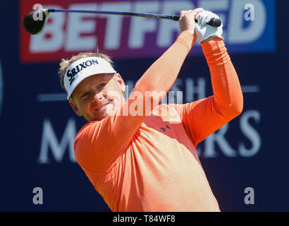 Hillside Golf Club, Southport, England, UK. 11. Mai, 2019. Betfred britischen Meister, bewirtet von Tommy Fleetwood, Tag 3; Soren Kjeldsen (DEN) spielt seine Fahrt auf der 2 t-stück Credit: Aktion plus Sport/Alamy Live News Credit: Aktion Plus Sport Bilder/Alamy leben Nachrichten Stockfoto