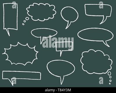 Sprechblasen - Sprache und Denken Blase gesetzt. Stock Vektor