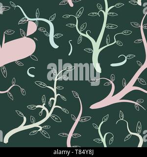Florale Vektor - nahtlose Hintergrund. Anlage Muster Textur. Stock Vektor