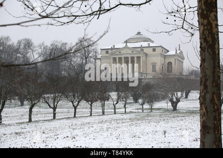 Vicenza, VI, Italien - 1. März 2018: Villa La Rotonda im Winter Stockfoto