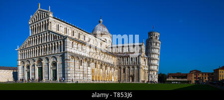 Panorama der Piazza dei Miracoli. Pisa, Toskana. Italien. Stockfoto