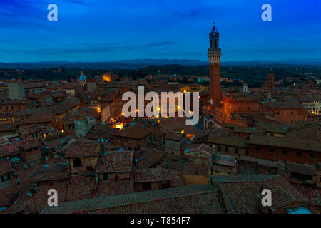 Blick auf Siena. Toskana, Italien. Stockfoto