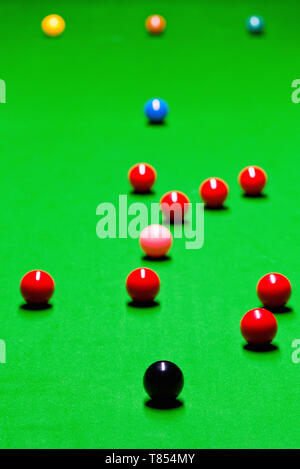 Snooker-Kugeln Stockfoto