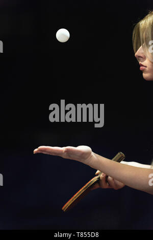 Tischtennis dienen Stockfoto