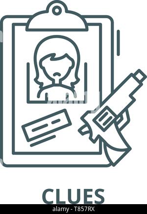 Hinweise vektor Symbol Leitung, lineare Konzept erläutern, Zeichen, Symbol Stock Vektor